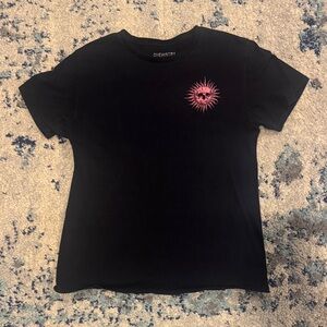 Chemistry Black Tee with Pink Sunburst